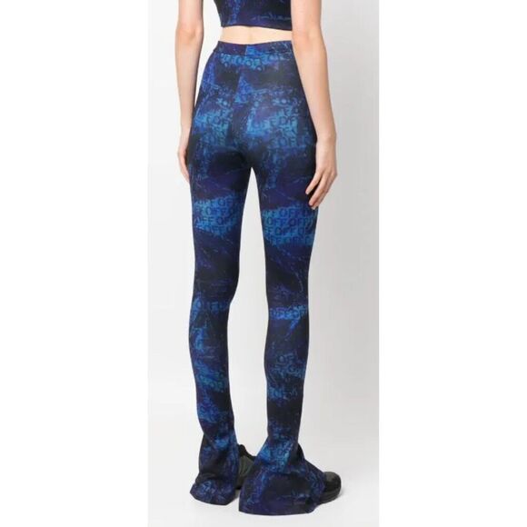 Off-White all-over logo-print flared trousers NWT Size Medium - Picture 4 of 12